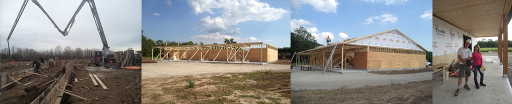 The Barn being built summer 2013